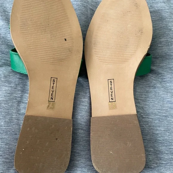 Steven New York Harlien Slide Sandal in Green Size 7.5 - Picture 2 of 2